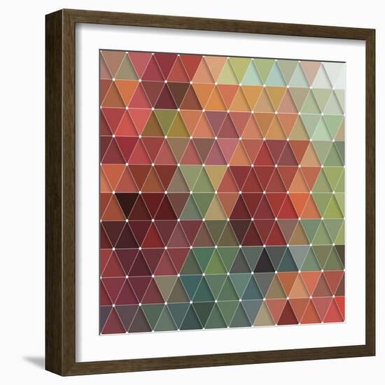 Triangles Pattern-Maksim Krasnov-Framed Art Print