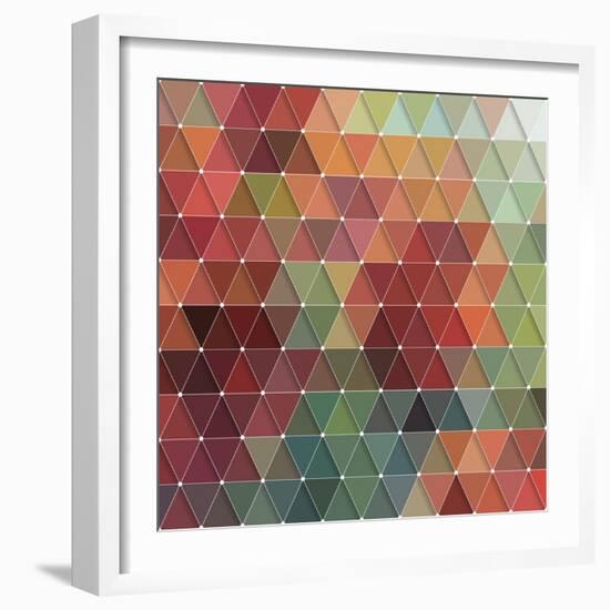 Triangles Pattern-Maksim Krasnov-Framed Art Print