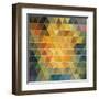 Triangles Pattern-Maksim Krasnov-Framed Art Print