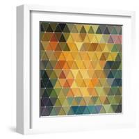 Triangles Pattern-Maksim Krasnov-Framed Art Print