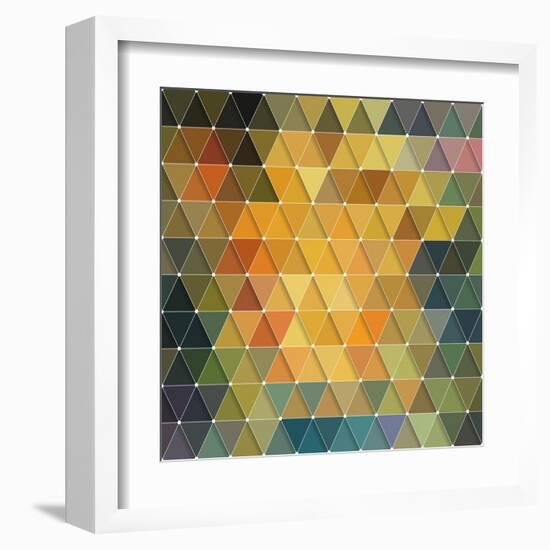 Triangles Pattern-Maksim Krasnov-Framed Art Print