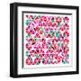 Triangles - Pink and Green-Dominique Vari-Framed Art Print