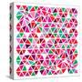 Triangles - Pink and Green-Dominique Vari-Stretched Canvas