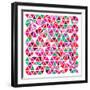 Triangles - Pink and Green-Dominique Vari-Framed Art Print