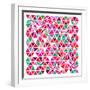 Triangles - Pink and Green-Dominique Vari-Framed Art Print