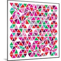 Triangles - Pink and Green-Dominique Vari-Mounted Art Print