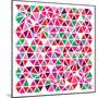 Triangles - Pink and Green-Dominique Vari-Mounted Art Print