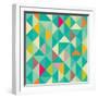 Triangles Seamless Pattern-Heizel-Framed Art Print