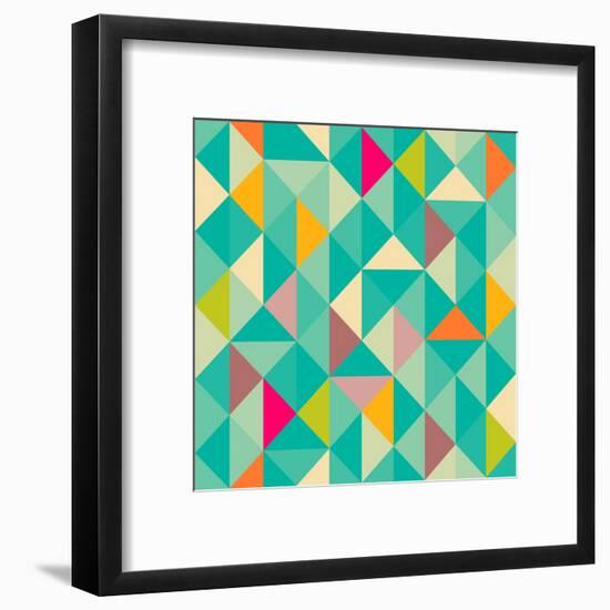 Triangles Seamless Pattern-Heizel-Framed Art Print