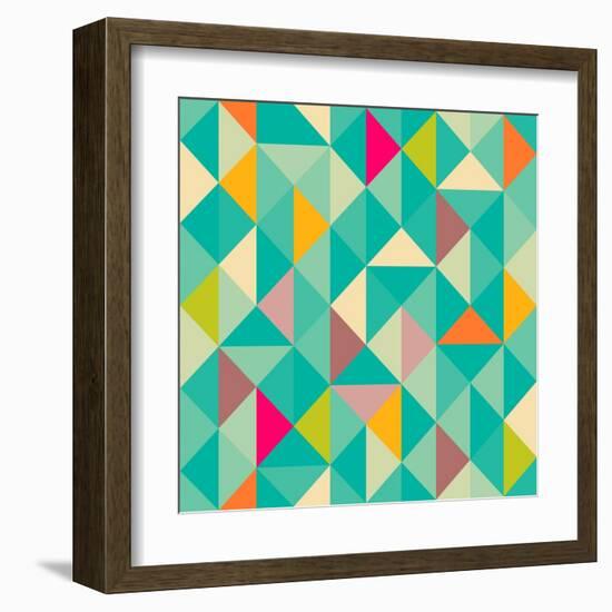 Triangles Seamless Pattern-Heizel-Framed Art Print