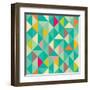 Triangles Seamless Pattern-Heizel-Framed Art Print