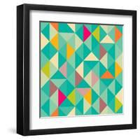 Triangles Seamless Pattern-Heizel-Framed Art Print