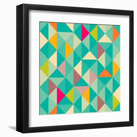 Triangles Seamless Pattern-Heizel-Framed Art Print