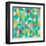 Triangles Seamless Pattern-Heizel-Framed Art Print