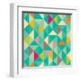 Triangles Seamless Pattern-Heizel-Framed Art Print
