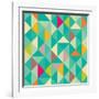 Triangles Seamless Pattern-Heizel-Framed Art Print