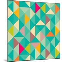 Triangles Seamless Pattern-Heizel-Mounted Art Print