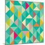 Triangles Seamless Pattern-Heizel-Mounted Art Print