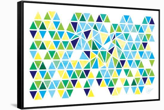 Triangles - Spring-Dominique Vari-Framed Stretched Canvas