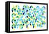 Triangles - Spring-Dominique Vari-Framed Stretched Canvas