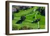 Triangular aerial view of Ojai Valley Inn Country Club Golf Course in Ventura County, Ojai, CA-null-Framed Photographic Print