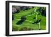 Triangular aerial view of Ojai Valley Inn Country Club Golf Course in Ventura County, Ojai, CA-null-Framed Photographic Print