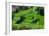 Triangular aerial view of Ojai Valley Inn Country Club Golf Course in Ventura County, Ojai, CA-null-Framed Photographic Print