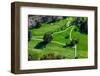 Triangular aerial view of Ojai Valley Inn Country Club Golf Course in Ventura County, Ojai, CA-null-Framed Photographic Print