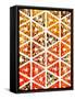 Triangular Animals Bright-Jace Grey-Framed Stretched Canvas