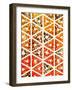 Triangular Animals Bright-Jace Grey-Framed Art Print