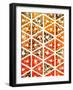 Triangular Animals Bright-Jace Grey-Framed Art Print