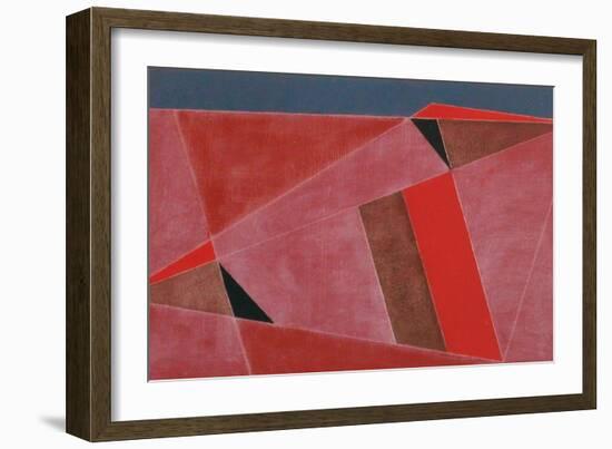 Triangulated Red Landscape, 2002-George Dannatt-Framed Giclee Print