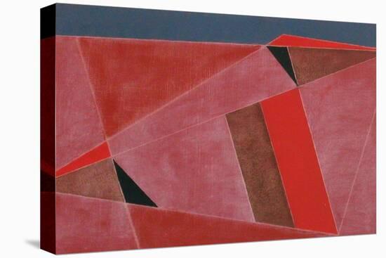 Triangulated Red Landscape, 2002-George Dannatt-Stretched Canvas