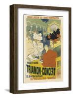 Trianon, Concert Grand Jardin De L'Elysee, Montmartre-Henri Georges Jean Isidore Meunier-Framed Art Print