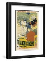 Trianon, Concert Grand Jardin De L'Elysee, Montmartre-Henri Georges Jean Isidore Meunier-Framed Art Print