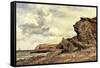 Triassic Cliffs, Blue Anchor, North Somerset, 1866-Edward William Cooke-Framed Stretched Canvas