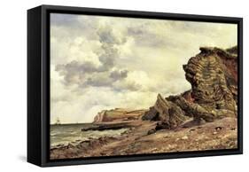 Triassic Cliffs, Blue Anchor, North Somerset, 1866-Edward William Cooke-Framed Stretched Canvas