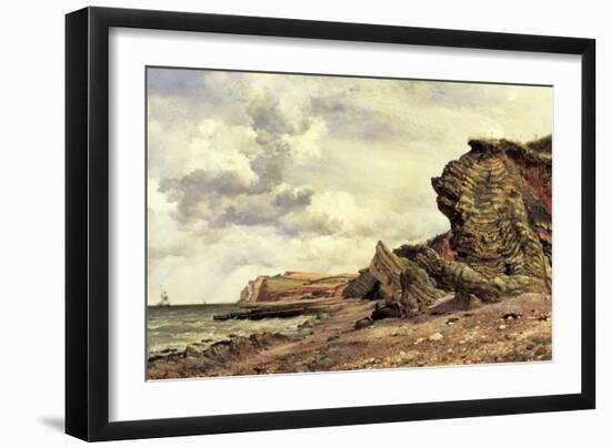 Triassic Cliffs, Blue Anchor, North Somerset, 1866-Edward William Cooke-Framed Giclee Print