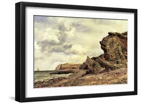 Triassic Cliffs, Blue Anchor, North Somerset, 1866-Edward William Cooke-Framed Giclee Print