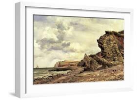 Triassic Cliffs, Blue Anchor, North Somerset, 1866-Edward William Cooke-Framed Giclee Print