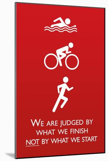 Triathlon Motivational Quote Sports Poster Print-null-Mounted Poster