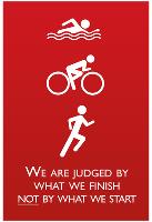 Triathlon Motivational Quote Sports Poster Print-null-Lamina Framed Poster