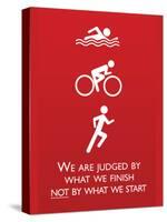 Triathlon Motivational Quote Sports Poster Print-null-Stretched Canvas