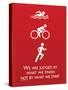 Triathlon Motivational Quote Sports Poster Print-null-Stretched Canvas