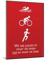 Triathlon Motivational Quote Sports Poster Print-null-Mounted Poster