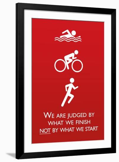 Triathlon Motivational Quote Sports-null-Framed Art Print