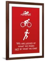 Triathlon Motivational Quote Sports-null-Framed Art Print