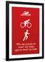 Triathlon Motivational Quote Sports-null-Framed Art Print