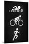 Triathlon Pavement Sports-null-Mounted Poster