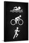 Triathlon Pavement Sports-null-Framed Poster